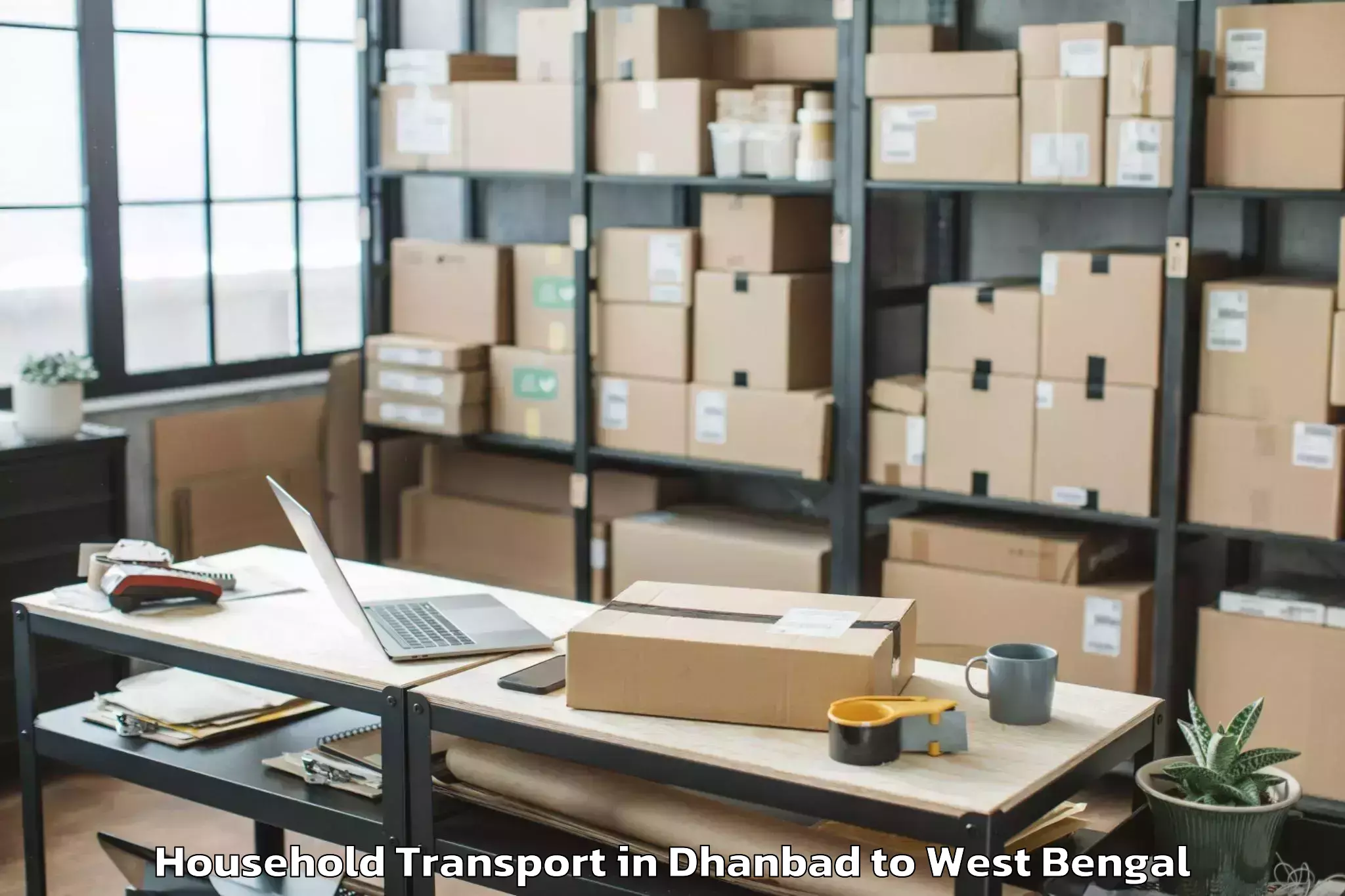 Book Dhanbad to Bolpur Household Transport Online